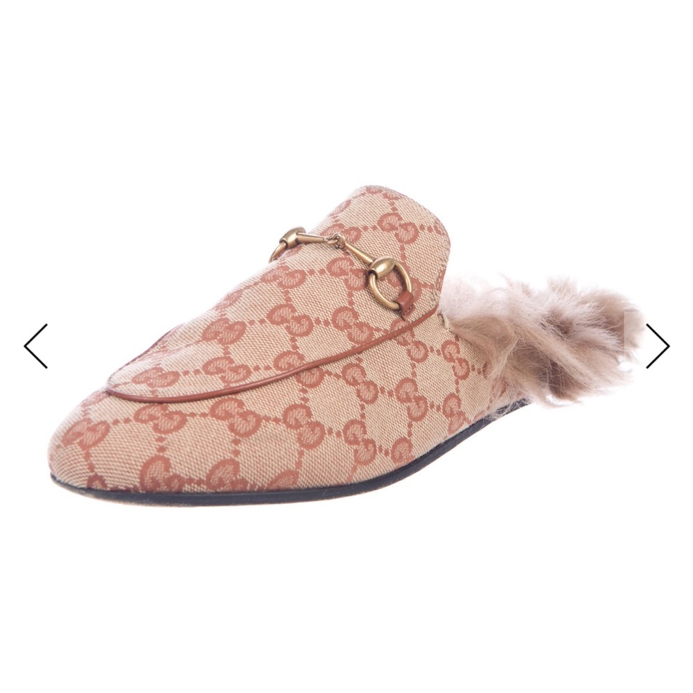 Gucci Princetown loafers Beige Fur Mules size 39 - Picture 2 of 5
